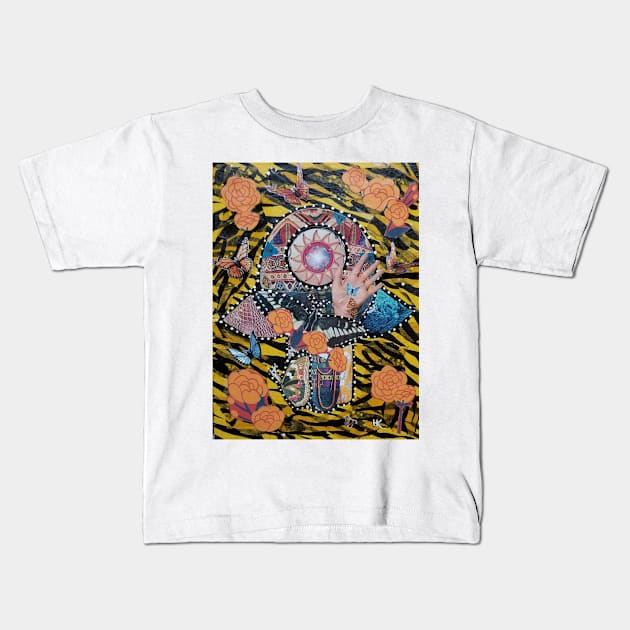 BUTTERFLY EFFECT Hamsa by Harriette Knight Kids T-Shirt by harrietteknight